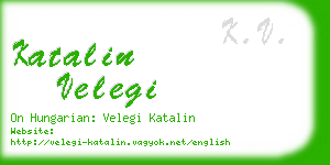 katalin velegi business card